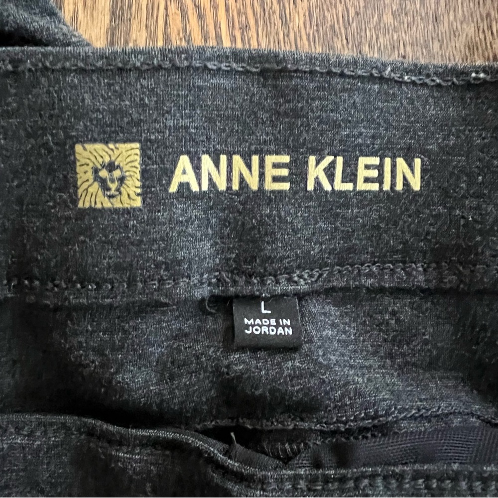 Anne Klein Charcoal Gray Leggings Lg - Picture 2 of 4